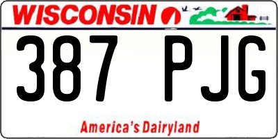 WI license plate 387PJG