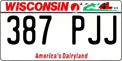 WI license plate 387PJJ