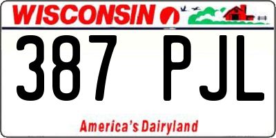 WI license plate 387PJL
