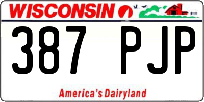WI license plate 387PJP