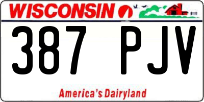 WI license plate 387PJV