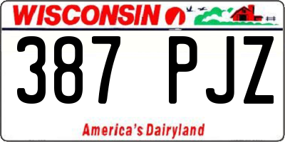WI license plate 387PJZ