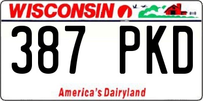 WI license plate 387PKD