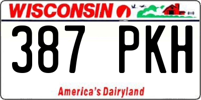 WI license plate 387PKH