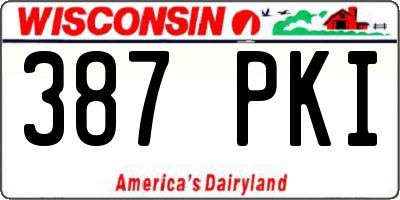 WI license plate 387PKI