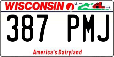 WI license plate 387PMJ