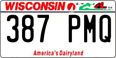 WI license plate 387PMQ