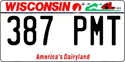 WI license plate 387PMT