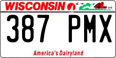 WI license plate 387PMX