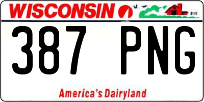 WI license plate 387PNG