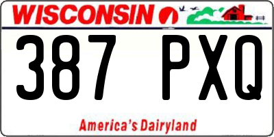 WI license plate 387PXQ