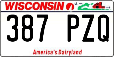 WI license plate 387PZQ