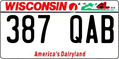WI license plate 387QAB