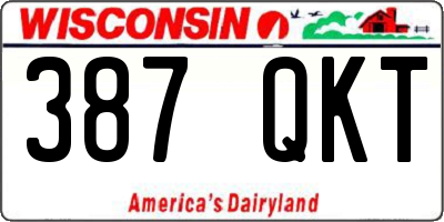 WI license plate 387QKT