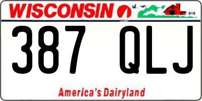 WI license plate 387QLJ