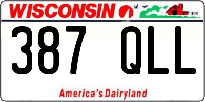 WI license plate 387QLL