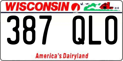 WI license plate 387QLO