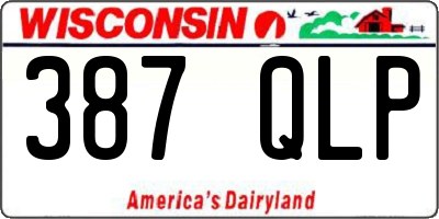 WI license plate 387QLP