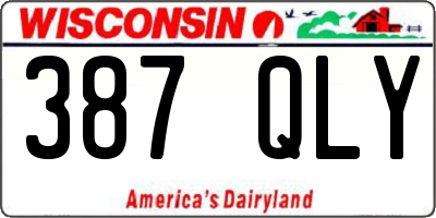 WI license plate 387QLY