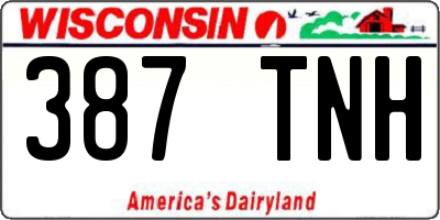 WI license plate 387TNH