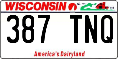 WI license plate 387TNQ