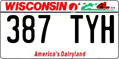 WI license plate 387TYH