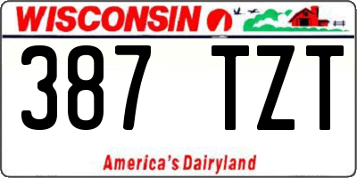 WI license plate 387TZT