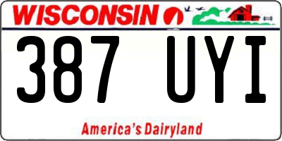 WI license plate 387UYI