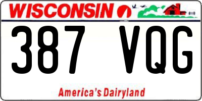 WI license plate 387VQG