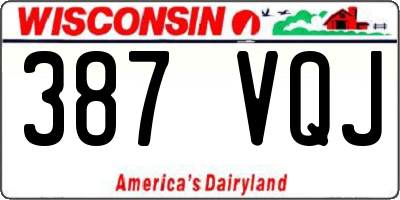 WI license plate 387VQJ