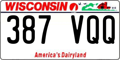 WI license plate 387VQQ