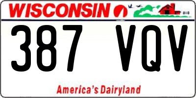 WI license plate 387VQV