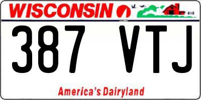 WI license plate 387VTJ