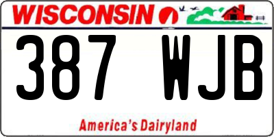 WI license plate 387WJB