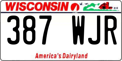WI license plate 387WJR