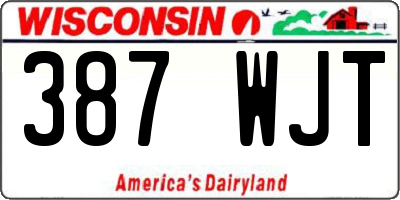 WI license plate 387WJT