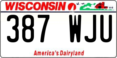 WI license plate 387WJU