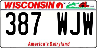 WI license plate 387WJW