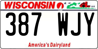 WI license plate 387WJY