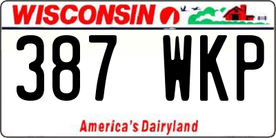WI license plate 387WKP