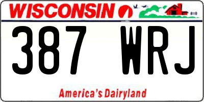WI license plate 387WRJ