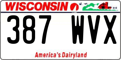WI license plate 387WVX
