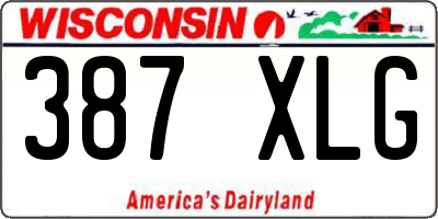 WI license plate 387XLG