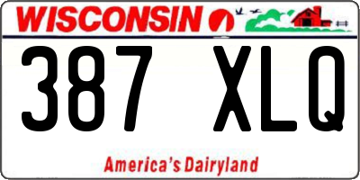 WI license plate 387XLQ