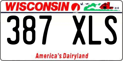 WI license plate 387XLS