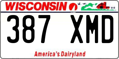 WI license plate 387XMD