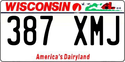 WI license plate 387XMJ