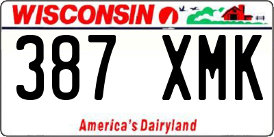 WI license plate 387XMK