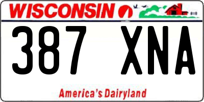 WI license plate 387XNA