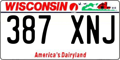 WI license plate 387XNJ